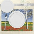 thumbnail image 3 of Ambesonne Colorful Place Mats Set of 4, Poppy Field Landscape, Standard Size, Multicolor, 3 of 6