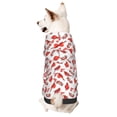 thumbnail image 1 of Sikiie Sweat à Capuche pour Chien Imprimé Oiseaux Rouges, Vêtements pour Chien, Chandail en Molleton pour Chien, Chemise pour Chiot Chaton Petits Chiens Chats-TP, 1 of 7