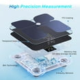 thumbnail image 3 of Open Box Lepulse Smart Body Weight Scale, Digital Bathroom Scale with 20 Body Metrics BMI Muscle Mass Heart Rate, 4.68" Large LCD Display Bluetooth Body Fat Scale Sync with Fitness Apps, 400lbs Capacity，Black, 3 of 13