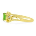 thumbnail image 4 of 14k Yellow Gold Oval Peridot And Diamond Ring, 4 of 6