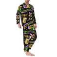 thumbnail image 2 of Haiem Mardi Gras3 Pattern Men’s Long-sleeve Sleepwear,Sleepwear Set,2-piece Loungewear Set,Soft PJs Comfy Nightwear with Pockets-Medium, 2 of 7