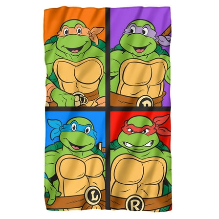 TMNT Blanket, 36"x58" TMNT Turtle Tiles Fleece Blanket