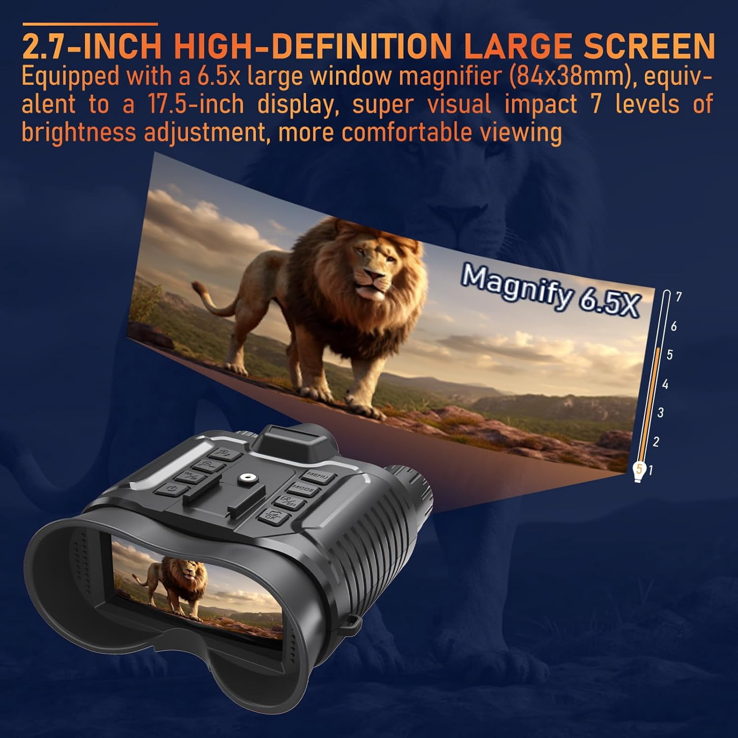 Aorsher Head-Mounted Night Vision Goggles with 8X Digital Zoom, Goggles Military Grade Night Vision Binoculars with 32GB TF Card, 4K Video and 36MP Photo for Viewing 1312FT