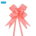 thumbnail image 3 of Unique Bargains 10 Inch Pull Bows Ribbon Gift Wrapping String Rose Pattern Decorative Bow Tie Red 100 Pack, 3 of 5