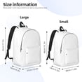 thumbnail image 4 of Rocae White for Durable Canvas Backpack Leisure Large Bag Travel Rucksack Multi-function Backpack Medium, 4 of 8