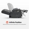 thumbnail image 5 of MCombo Lay Flat Power Lift Recliner for Bariatric Elderly, Infinite Position, Faux Leather(Dark Grey), 5 of 11
