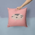 thumbnail image 2 of Carolines Treasures Gloucester Old Spot Pig Pink Check Fabric Decorative Pillow 14Hx14W multicolor, 2 of 4