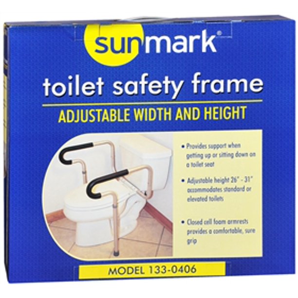Sunmark Adjustable Width & Height Toilet Safety Frame, 1130406
