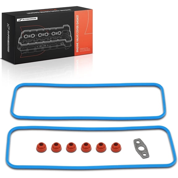 A-Premium Engine Valve Cover Gasket Set Compatible with Chevy, GMC, Olds - Silverado 1500, Sierra 1500, Astro, Blazer, Jimmy, Safari, Express, Savana, K1500, C2500, G1500, G2500, G3500, Bravada