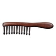 thumbnail image 3 of Wooden Hair Comb With Rounded Teeth For Styling Curly Hair Natural Design 1Pcs, 3 of 5