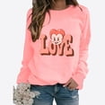 thumbnail image 1 of Meichang T-Shirt de la Saint-Valentin pour Femmes Mignon Cœur Graphique Hauts de Vacances Manches Longues Col Rond Sweat-Shirt Décontracté de Printemps, 1 of 3