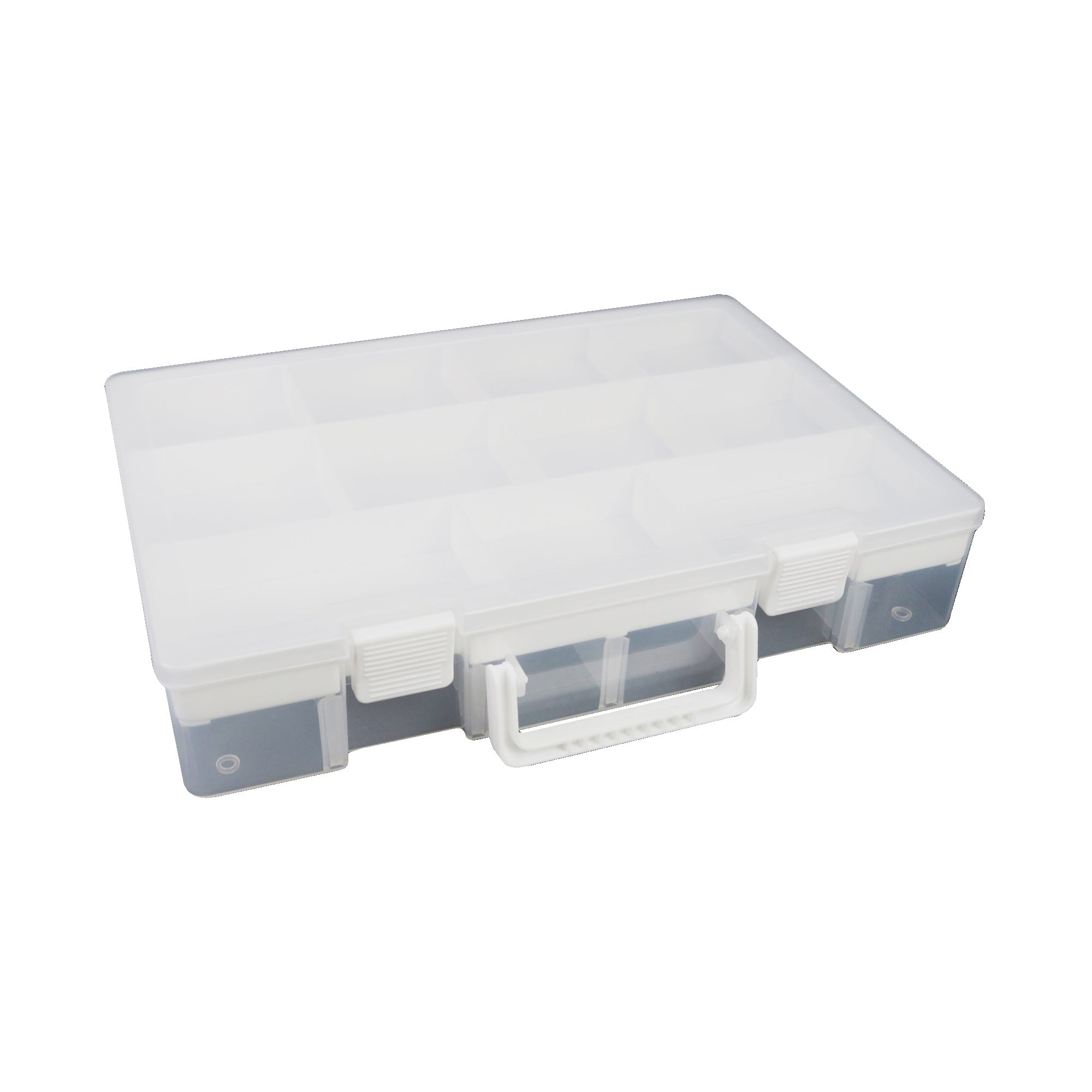(2 pack) Everything Mary Plastic Compartmental Craft and Hobby Storage Box: Gray and Clear - Your Ultimate Craft and Hobby Storage Bag and Case