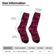 thumbnail image 2 of Rateoe Burgundy Tie Dye for Women Casual Calf Socks - Cute Crew Socks - Thin Soft Above Ankle Socks Size 5-11, 2 of 6