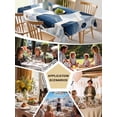 thumbnail image 5 of Navy Blue Marble Table Cloth, Gold White Geometric Hexagon Modern Waterproof Tablecloth for Rectangle Tables, Reusable Washable Fabric Table Cover for Restaurant Kitchen Dining Tables 60"x84", 5 of 6