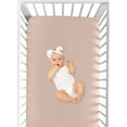 thumbnail image 6 of Sweet Jojo Designs Boho Rainbow Solid Dusty Rose Fitted Crib Sheet, 6 of 6