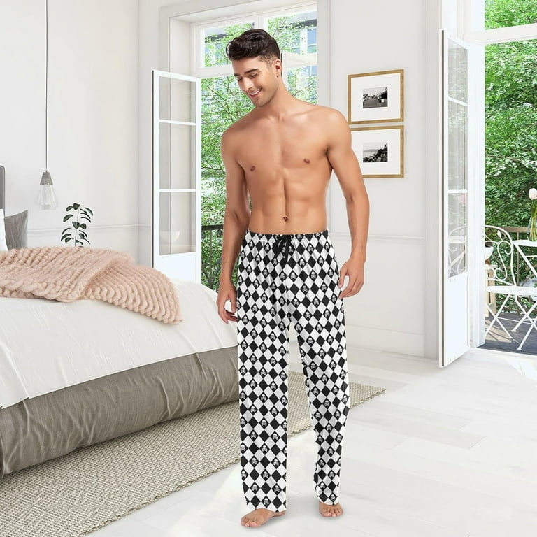 Skull Plaid Pajama Pants Mens Lounge Pants Super Soft Men Pajama Bottoms Walmart