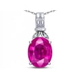 thumbnail image 2 of Star K � Oval 10x8 Simulated Pink Tourmaline Fashion Pendant Necklace, 2 of 9