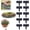 Black, variant on Imitation Stone Garden Fence, Plastic Retaining Edging Border 10/20 Pack Plastic Garden Retaining Fences No Dig Interlocking Landscape Edging with Stakes DIY Faux Rock Flower Bed Edge(Black,10pcs)