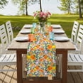 thumbnail image 4 of Table Runners 48 Inches Long Dress Scarves, Orange Lemons Farmhouse Kitchen/Dining Table Runner, Short Coffee Tablerunners, Summer Botanical Pastoral Elegant 13x48 Inch, 4 of 9