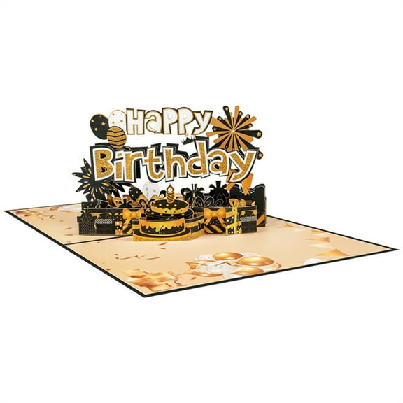 Happy Birthday Popup Card,3D Cake Birthday Greeting Card Birthday Gift Cards