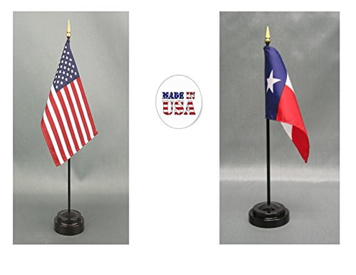 Puerto Rico Miniature Fabric Hand Held Table Top Desk Flag Polyester 4" x 6" 