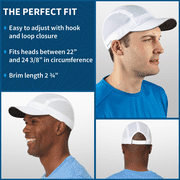 TrailHeads Men's Running Hat - Lightweight, Quick Dry Mesh Sports Cap for Tennis, Golf, Hiking - White