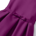 thumbnail image 4 of ITSAME Girls A-Line Formal Dress Sleeveless Round Neck Waist-Cinching Bridesmaid Wedding Party Pageant Gown Dark Blue Size 4T, 4 of 6
