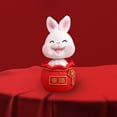 thumbnail image 4 of WLPZXP Chinese Resin Statues Figurine Sculpture, Tabletop Desk Decoration Car Dashboard White Lucky, 4 of 6