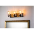 thumbnail image 5 of Bowery Hill 3-light Metal Bath Vanity Light in Matte Black/Gold, 5 of 6