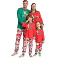 thumbnail image 1 of Ensemble de Pyjama Imprimé Monstre Tenue de Noël Parent-Enfant Manches Longues Col Rond, 1 of 6