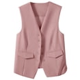thumbnail image 2 of MPWEGNP Débardeur Mode Col en V Grande Taille pour Femmes, Rose, 3TG, 2 of 6