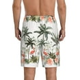 thumbnail image 3 of Naloa Flamingo Palm Trees Men's Short Pajama Pants, Lounge Comfort Shorts with Elasticized Waistband and Side Pockets - 4X-Large, 3 of 9