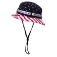 thumbnail image 3 of Cotton Twill USA American Flag Bucket Hat USA All The Way Boonie, S/M, 3 of 5