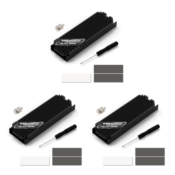 Sidaley SSD Sink Unidad de estado sólido Radiador de refrigeración M.2 2280 SSD Disipation Cooler con almohadillas térmicas para PC de escritorio Type1 NO1