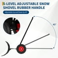 thumbnail image 4 of Large 30" W x 18" H Heavy Duty Snow Shovel with Wheels, Carbon Steel Blade w/Adjustable Angle & Height Ergonomic Handle for Easy Driveway & Pavement Clearing, 4 of 8