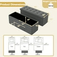 thumbnail image 3 of Gymax 43'' Folding Storage Ottoman Bench w/ Removable Divider & Side Pocket Bedroom Dark Grey, 3 of 10