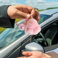 thumbnail image 4 of ZHMRFG Bunny PomPom Keychain With Everlasting Flower Car Decor Low Maintenance Colorfast Lightweight Decor for Car Keys Backpack Purse Gifting Birthday Holiday Special Occasion Daily Accessory Decors, 4 of 5