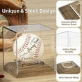 thumbnail image 5 of SUNFICON Baseball Case Display for Balls Walnut Wood Base Acrylic Baseball Display Case Baseball Holder Stand Cube Memorabilia Showcase Autograph Ball Protector for Official Size Ball Display, 5 of 10