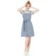thumbnail image 3 of Vestido de mezclilla A-Line con tirantes ajustables para mujer INSPIRE CHIC XL azul claro primavera verano, 3 of 8