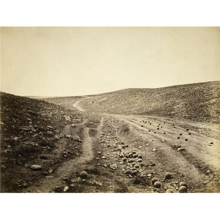 Posterazzi  Battlefield Scene After Charge of The Light Brigade, Battle of Balaclava, Crimean War.Photograph Taken by British Photographer Roger Fenton In 1855 Poster Print, 16 x