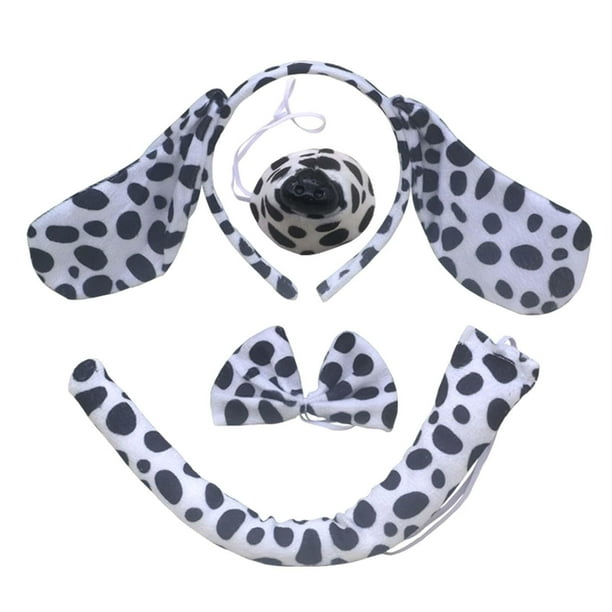 Juego de orejas de cachorro y cola larga, aro de pelo para cachorro, vestido elegante de Lolita, tocado, orejas, pinza para el pelo para fiesta de