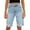 Blue, variant on Sngxgn Womens Casual Comfy Shorts Summer with Pockets Wide Leg Cotton Short(Blue,S)