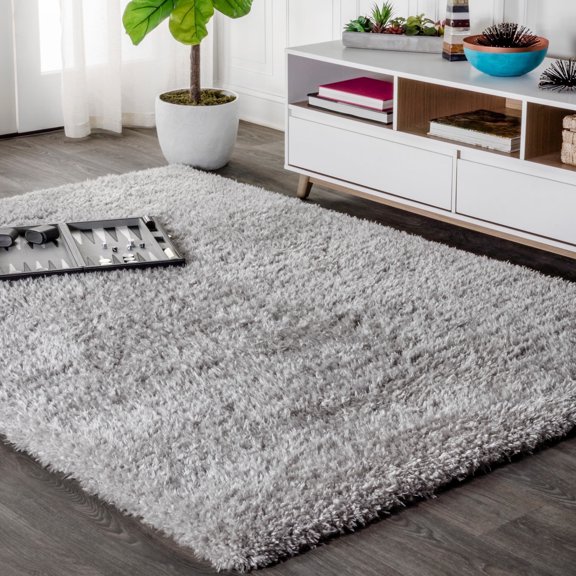 JONATHAN Y ALASKA SHAG 3 x 5 Area Rug, Aydin Plush - Gray, ALA102A-3