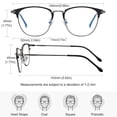 thumbnail image 4 of KANASTAL Anti Blue Light Glasses Men Metal Half Rim Computer Reading Gaming Glasses Blue Light Blocking Anti Fatigue for Digital Screen Grey Frame, 4 of 6