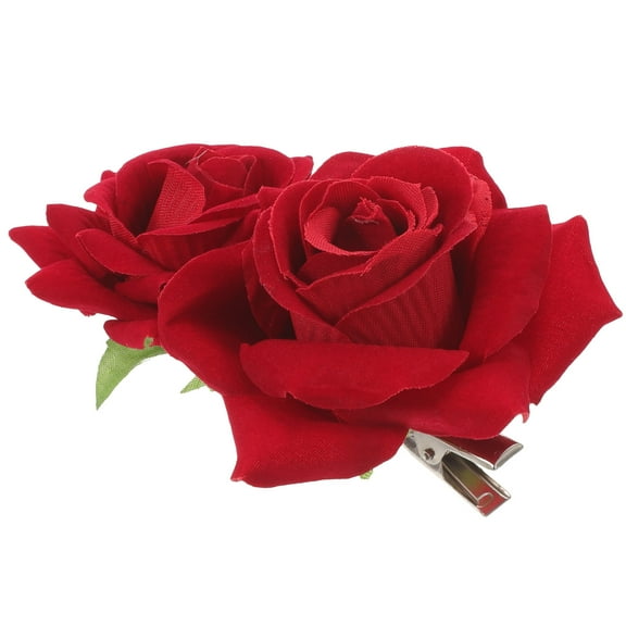 Supvox 1Pc Elegant Hair Clips for Women Hair Jewelry Red for Prom Celebrations