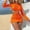 Orange, variant on UTSJKR Women's Mesh Hollow Out Drawstring Bikini 3 Piece Set, Cutout Tie Design Bathing Suit, Sexy Vacation Beachwear Orange M