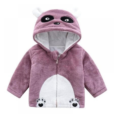 

Bear Ears Shape Fleece Warm Hoodies Clothes Toddler Zip-up Light Jacket Sweatshirt Outwear For Baby Boys Girls