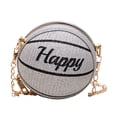 thumbnail image 5 of Basketball Shoulder Bag Purse Mini Crossbody Bags with Strap for Casual Shopping Argent, 5 of 8
