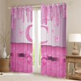 thumbnail image 2 of Manfei Kawaii Bowknot Alphabet C Black Out Curtains for Female Women Teens,Bling Glitter Splash Curtains Pack of 2 (42x63 Each),Flying Butterfly Bedroom Curtains,Dreamy Princess Room Decor, 2 of 6