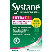 2 PACK - Systane Ultra Lubricant Eye Drops for Dry Eye Symptoms Single Use Vials 25 Ct *EN